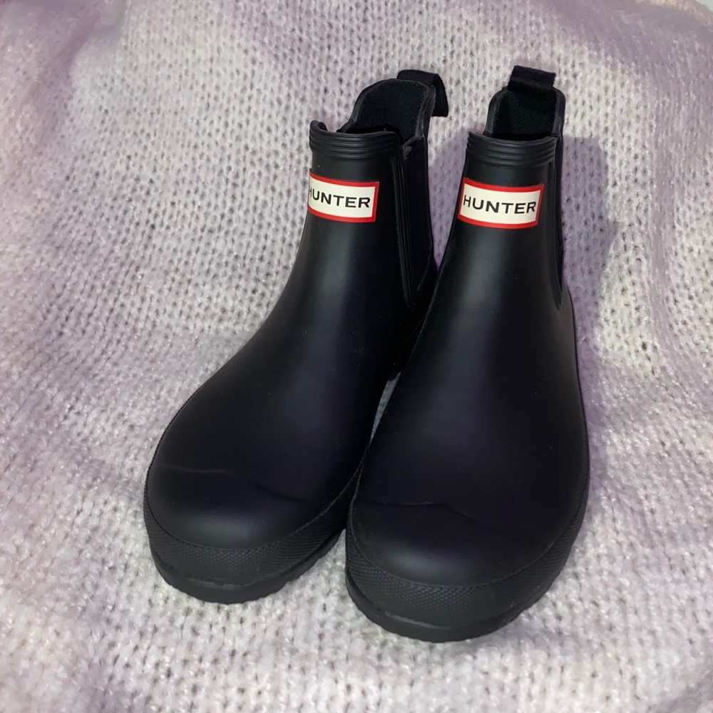 COPY - Black Matte Hunter Chelsea Boots size US w…